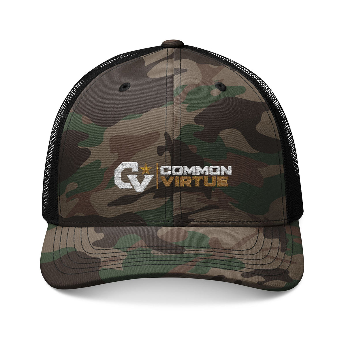 Camo Trucker Hat — Embroidered