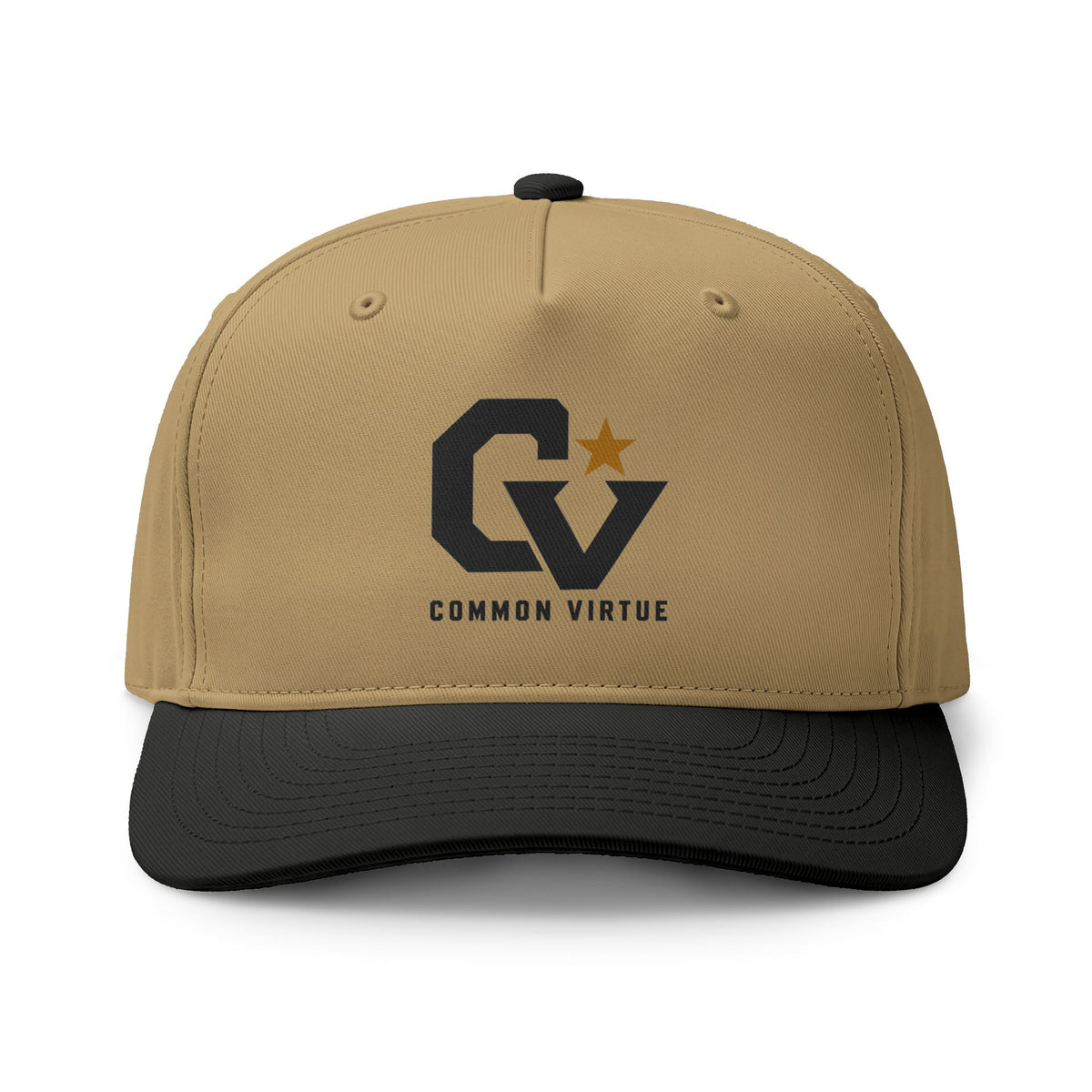 Common Virtue Two-Tone Cap — Embroidered GV Logo Baseball Hat